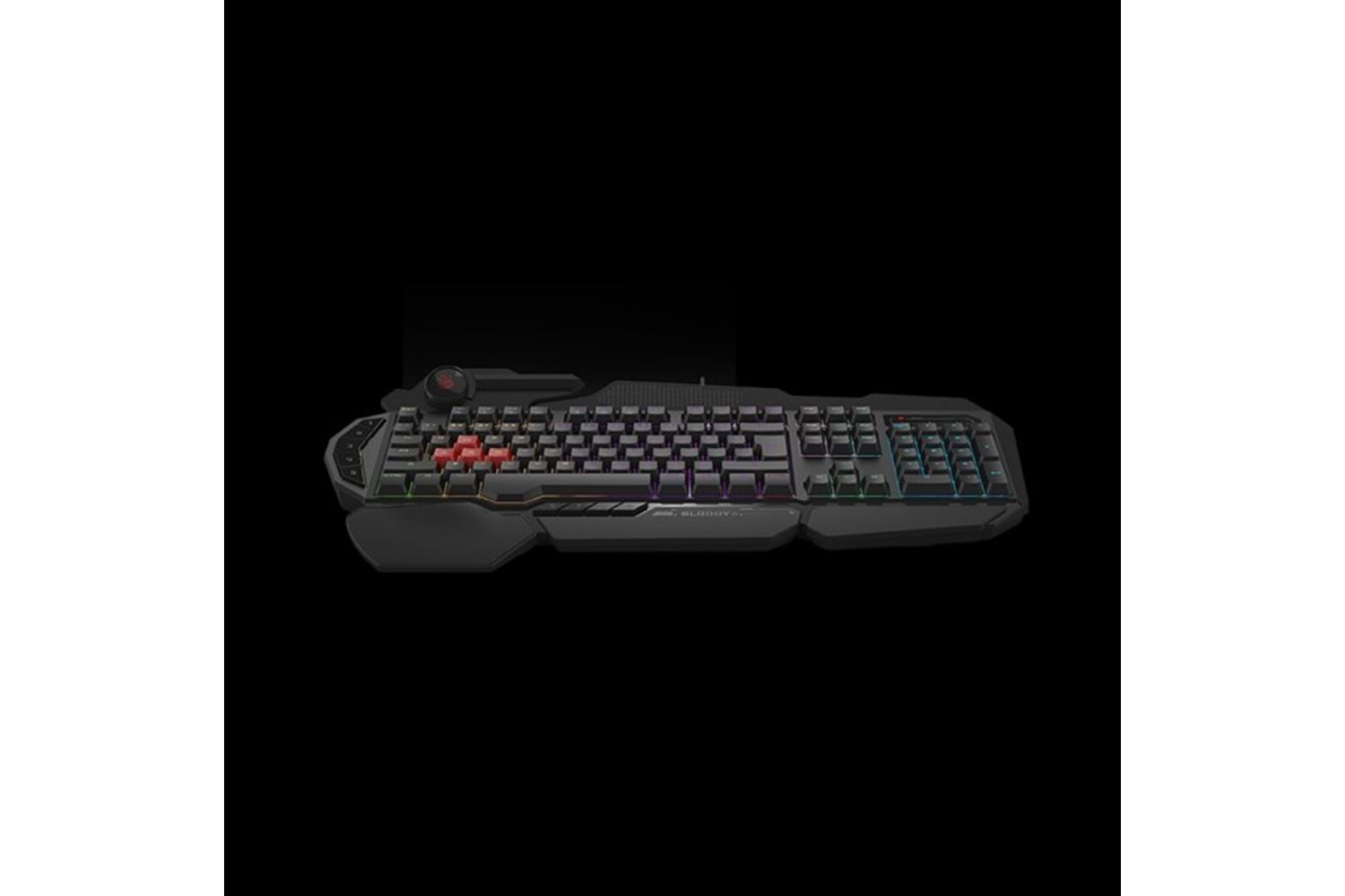 BLOODY B310N USB Q Trk RGB Led Aydınlatmalı Mekanik Hisli Siyah Gaming Klavye Bilek Destekli