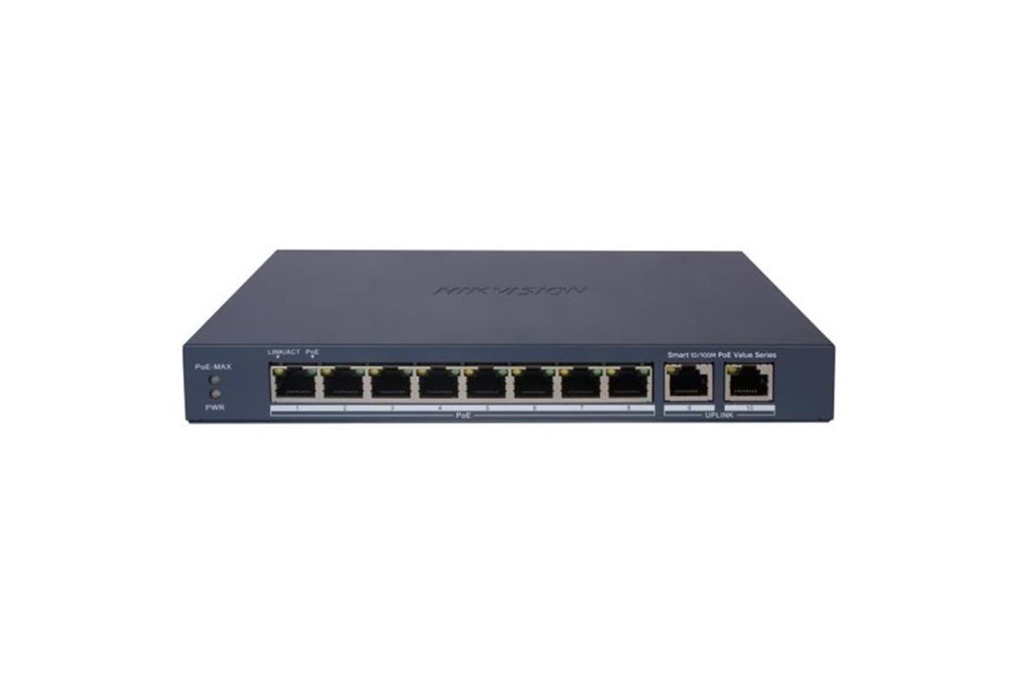 HIKVISION 8port 60w FULL PoE DS-3E1310P-EI/M 10/100 2X-UPLINK Yönetilemez Switch Metal
