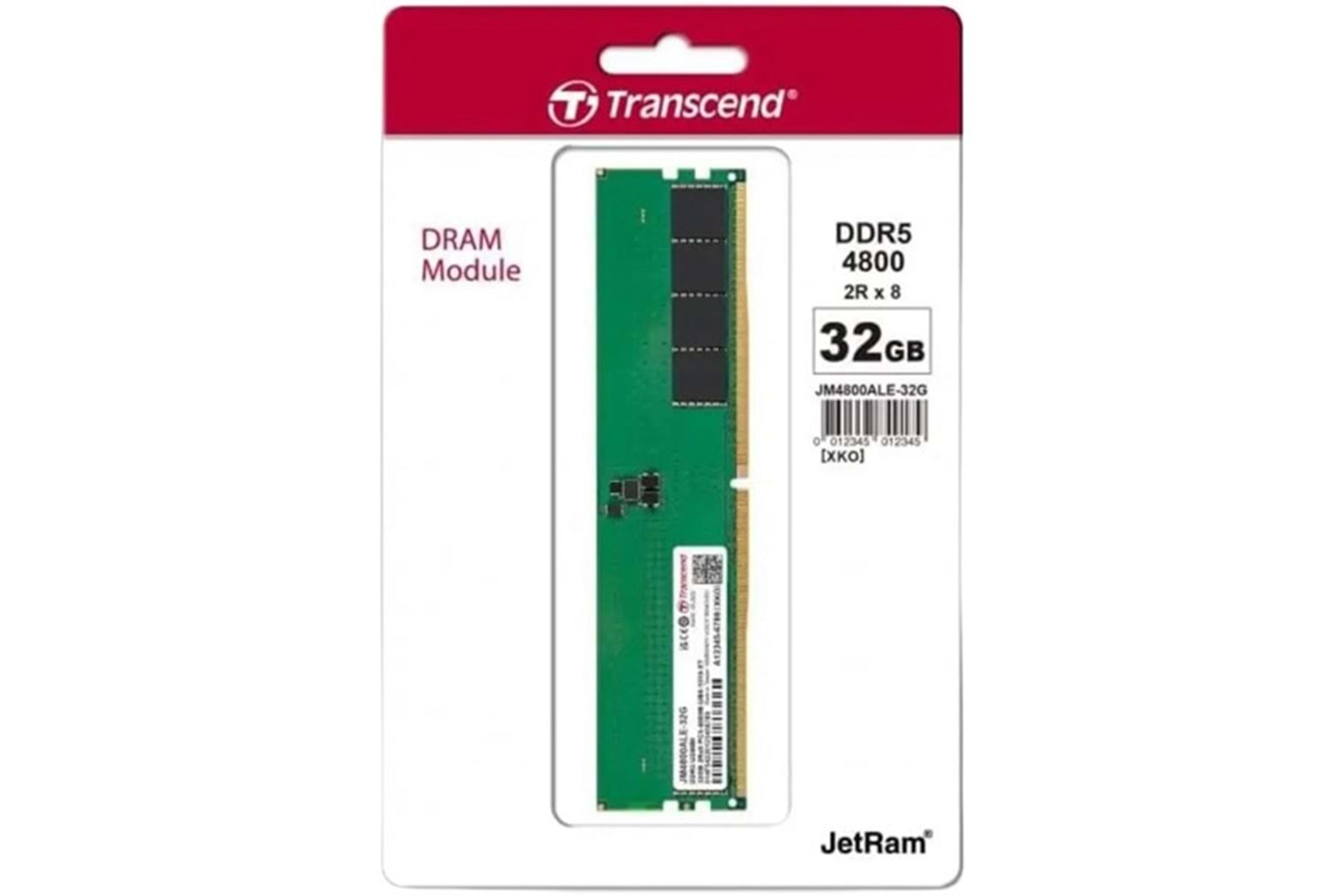 TRANSCEND 32GB DDR5 4800MHZ PC RAM VALUE JM4800ALE-32G