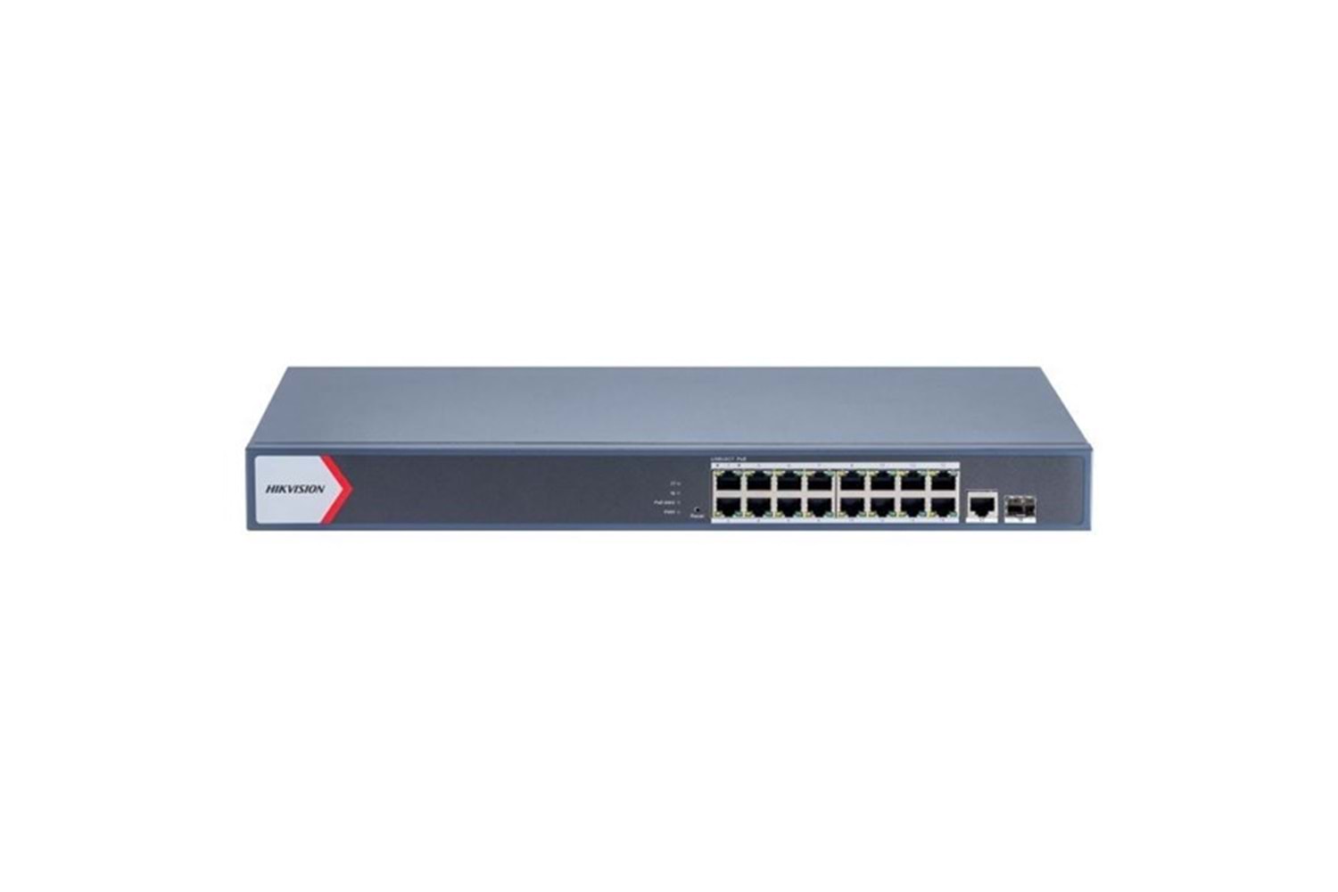 HIKVISION 16port 130w FULL PoE DS-3E1518P-EI/M GIGABIT 1X-UPLINK,1XSFP Yönetilemez Switch Rack Mount
