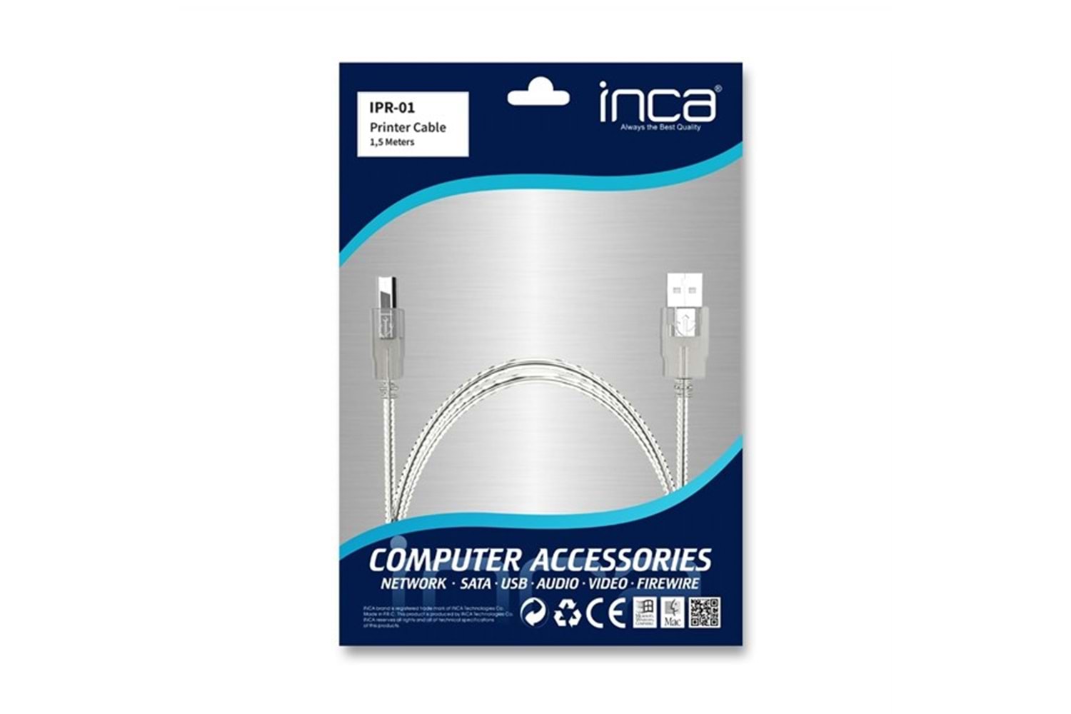 INCA 1.5metre IPR-1T USB Yazıcı Kablosu