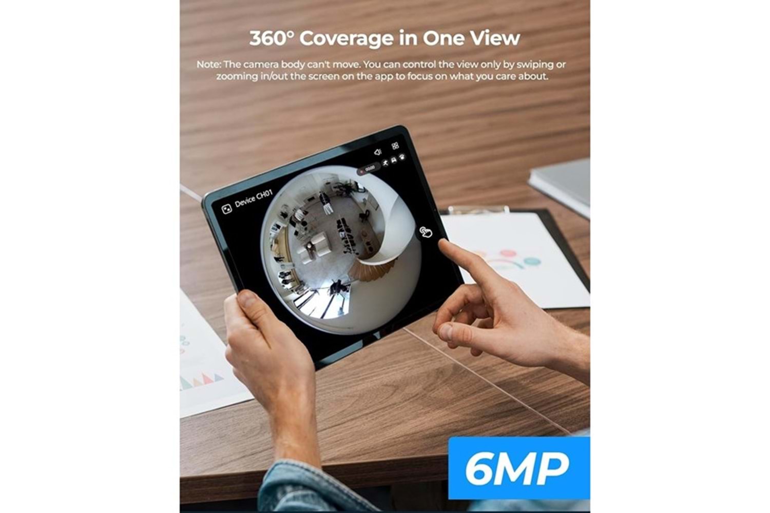 REOLINK 6MP PANORAMİK 1,92mm FE-P 8metre IP Güvenlik Kamerası