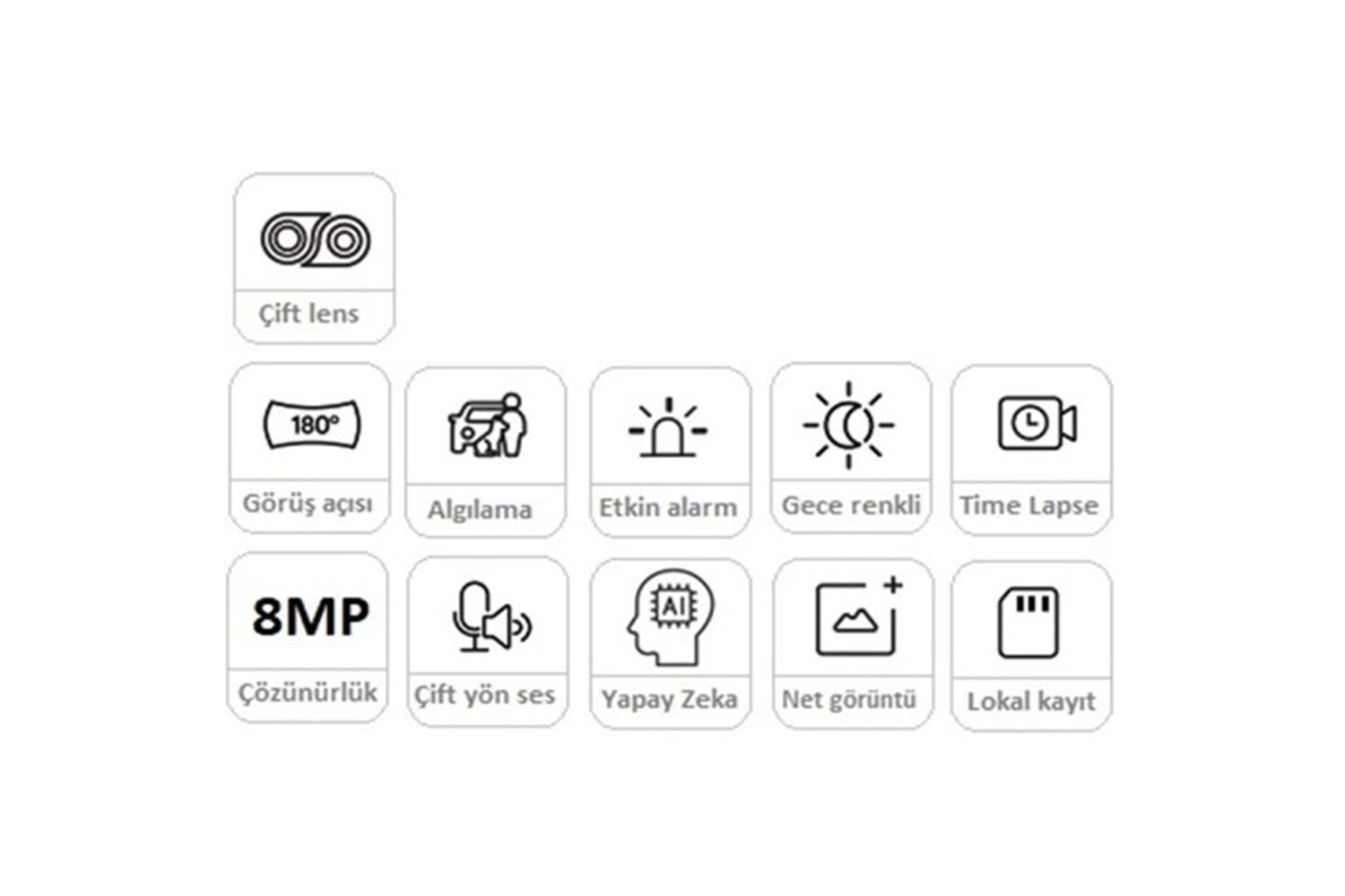 REOLINK 8MP PANORAMİK 3,2MM Duo 2 IP Güvenlik Kamerası PoE IP65, Renkli
