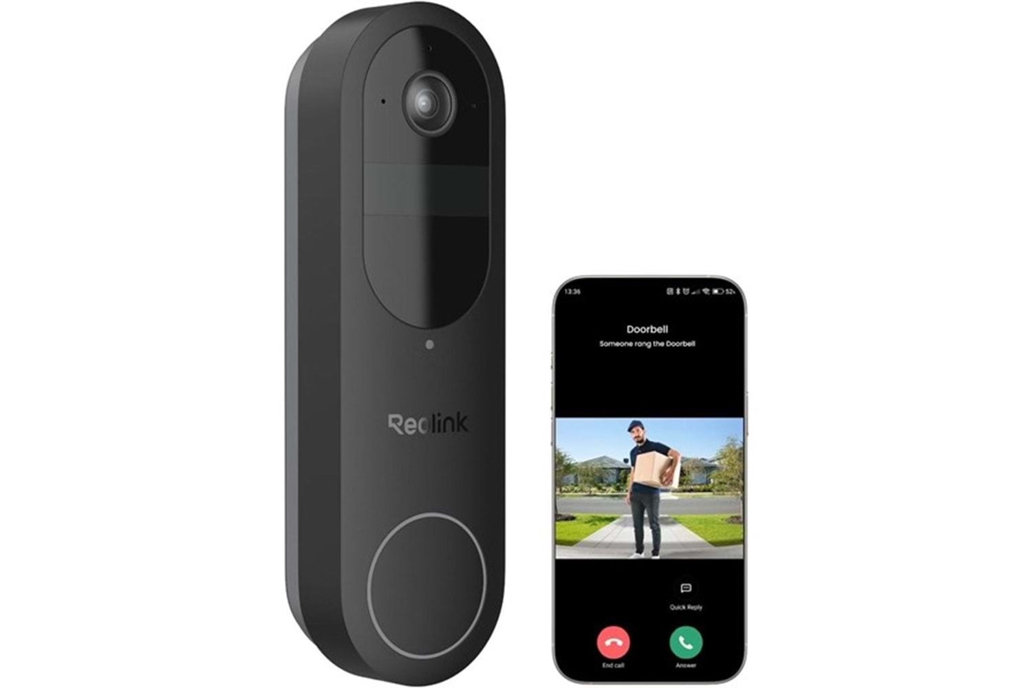 REOLINK 4MP WIFI Dorbell Bataryalı Kapı Zili PoE