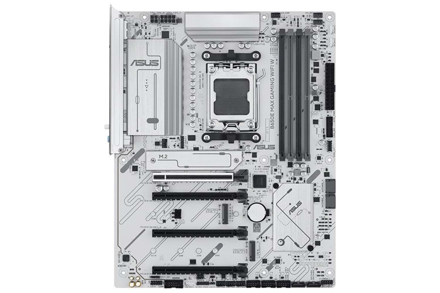 ASUS B650E MAX GAMING WIFI6E W DDR5 HDMI DP PCIE 5.0 AM5 ATX BEYAZ