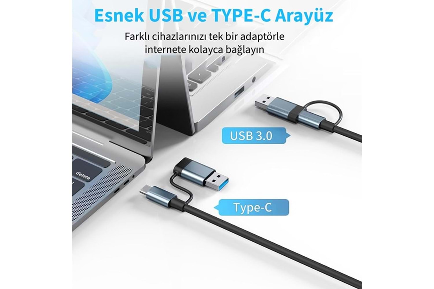 INCA IUTP-03T Gigabit TYPEC-USB 3.0 Ethernet 3x USB Çoklayıcı