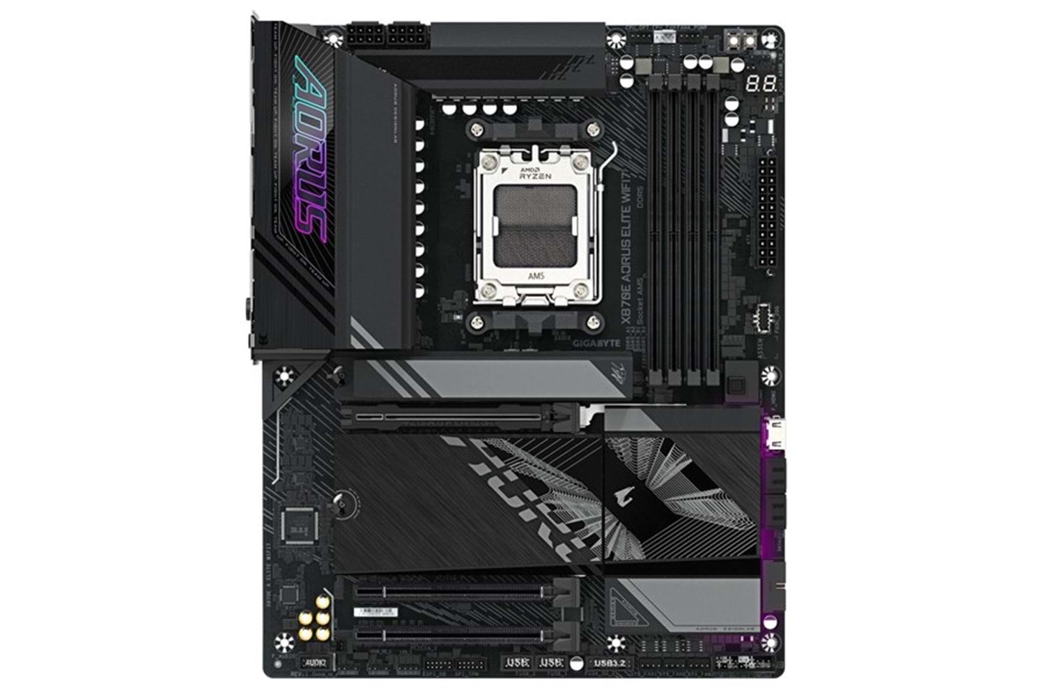 GIGABYTE X870E AORUS ELITE WIFI7 DDR5 HDMI TYPE-C PCIE 5.0 AM5 ATX