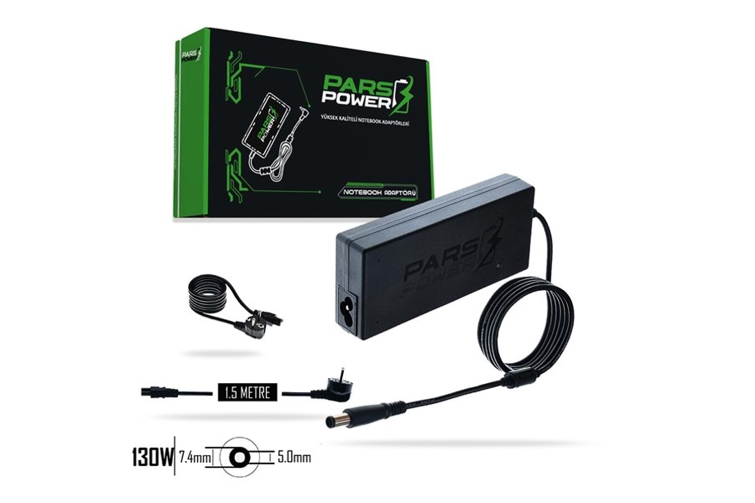 PARS POWER PRS-020 130W 19.5V 6.7A- 7.4*5.0MM Siyah ADAPTÖR