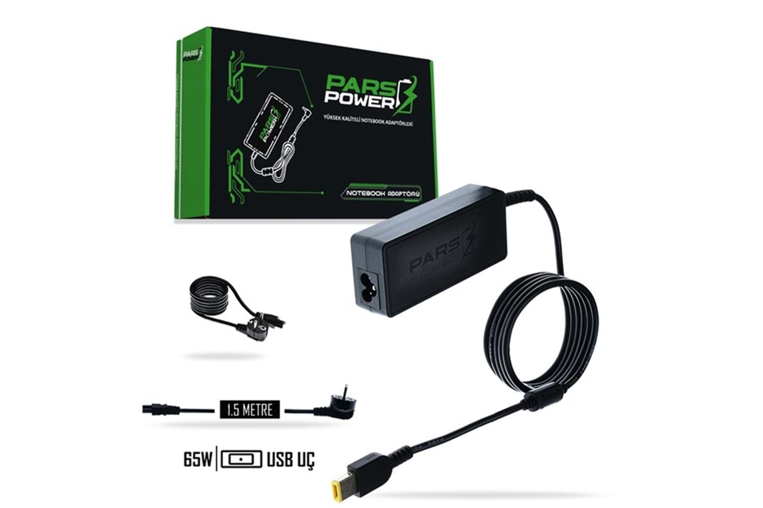 PARS POWER PRS-043 65W 20V 3.25A- (USB) Siyah ADAPTÖR