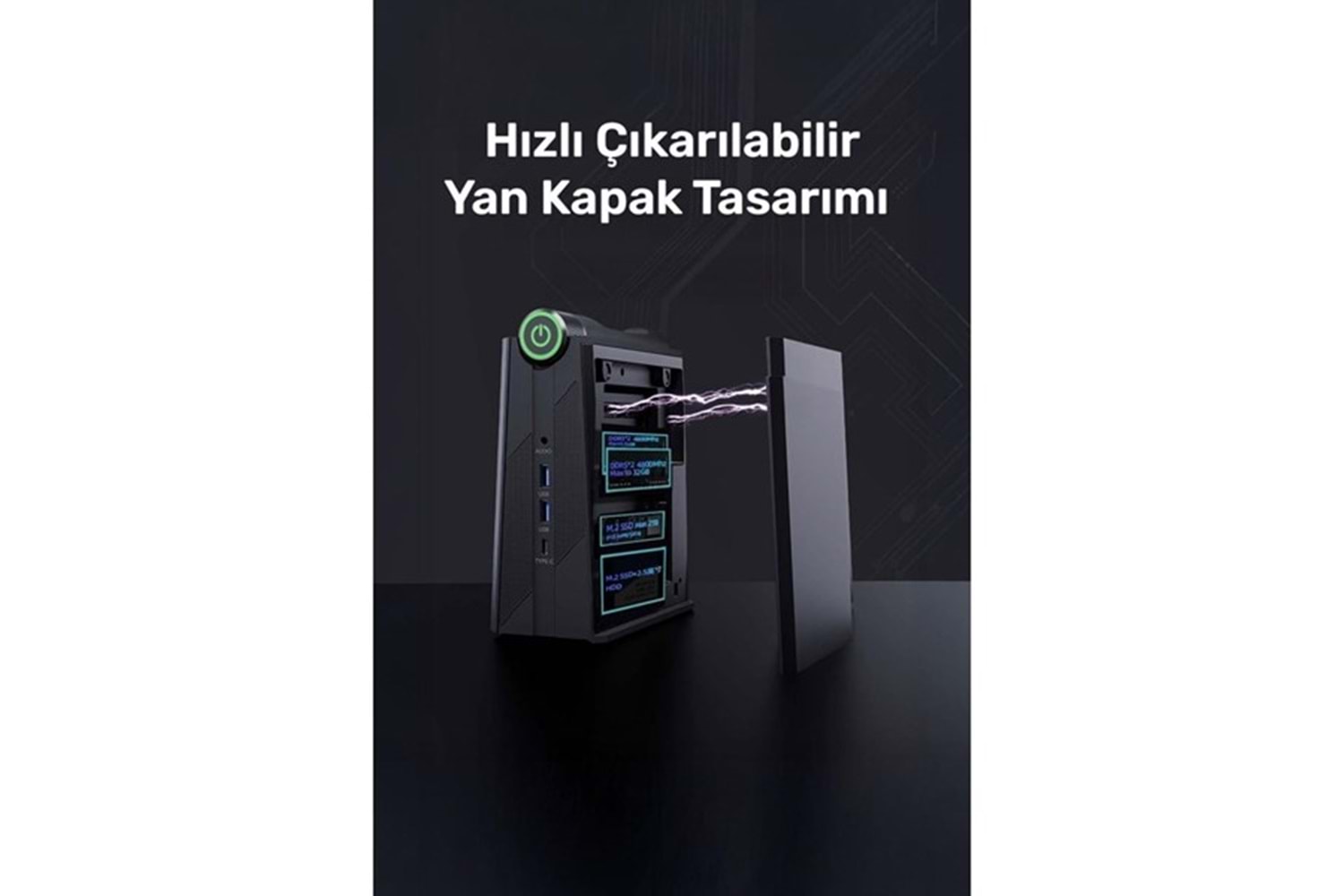 RAXIUS MP AM08 PRO R7 780M-845HS001 RYZEN 7 8845HS 8GB RAM 512GB NVME O/B UHD FDOS MINI PC