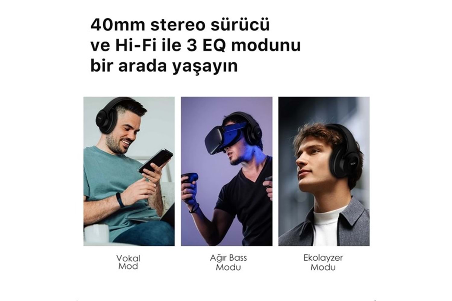 BİX BH2-BK Siyah SOUNDCRAFT BH2 KATLANABİLİR KULAKÜSTÜ KABLOSUZ KULAKLIK