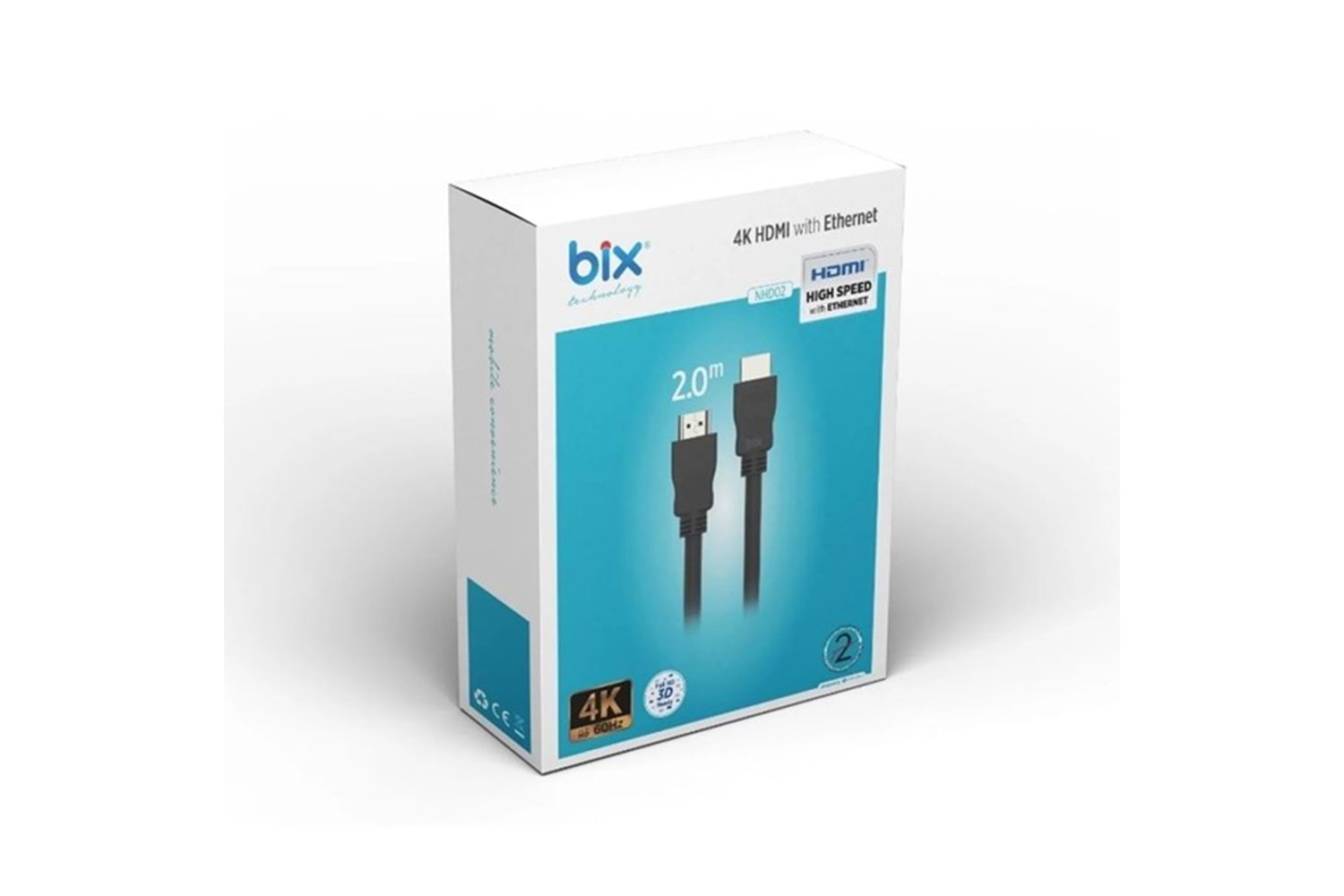 BİX NHD02 2metre HDMI Kablo 4K 60Hz