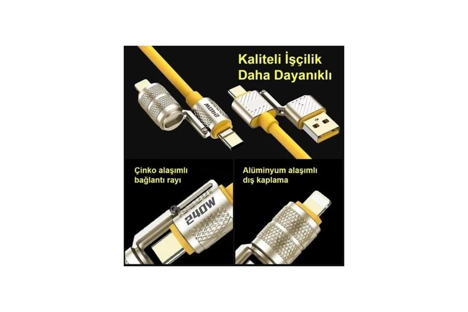 CODEGEN CDG-CNV89 Lightning 2 metre Şarj ve Data Kablosu 240W