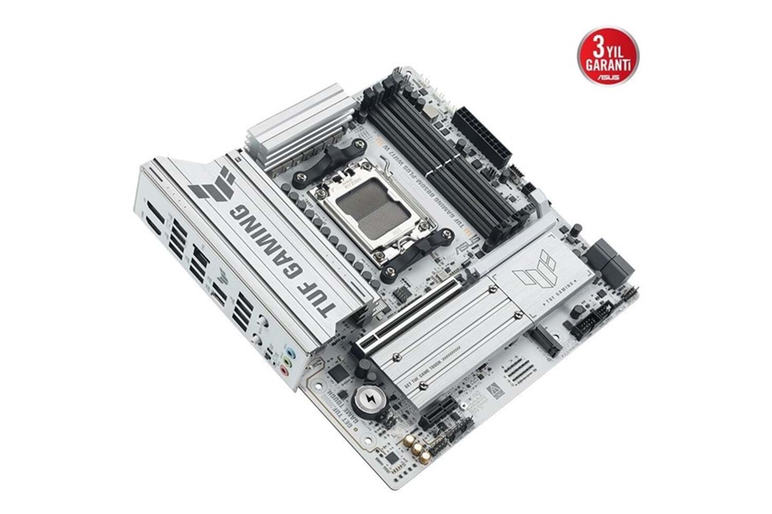 ASUS TUF GAMING B850M-PLUS WIFI7 W DDR5 HDMI DP PCIE 5.0 AM5 ATX BEYAZ