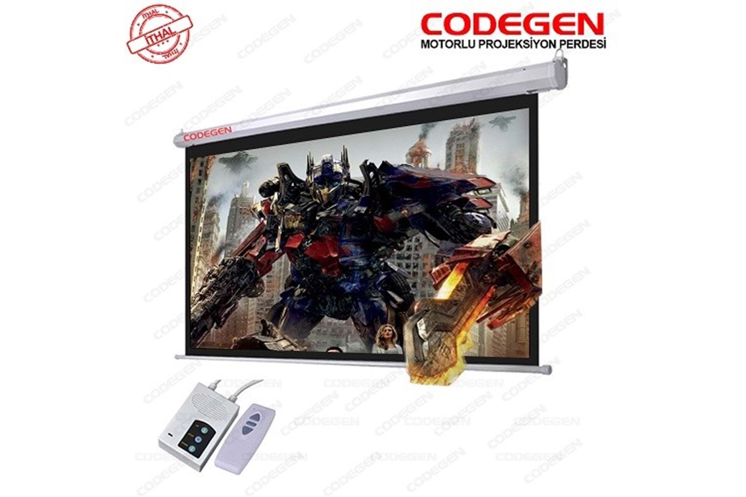 CODEGEN EX24 240x200 Motorlu Projeksiyon Perdesi