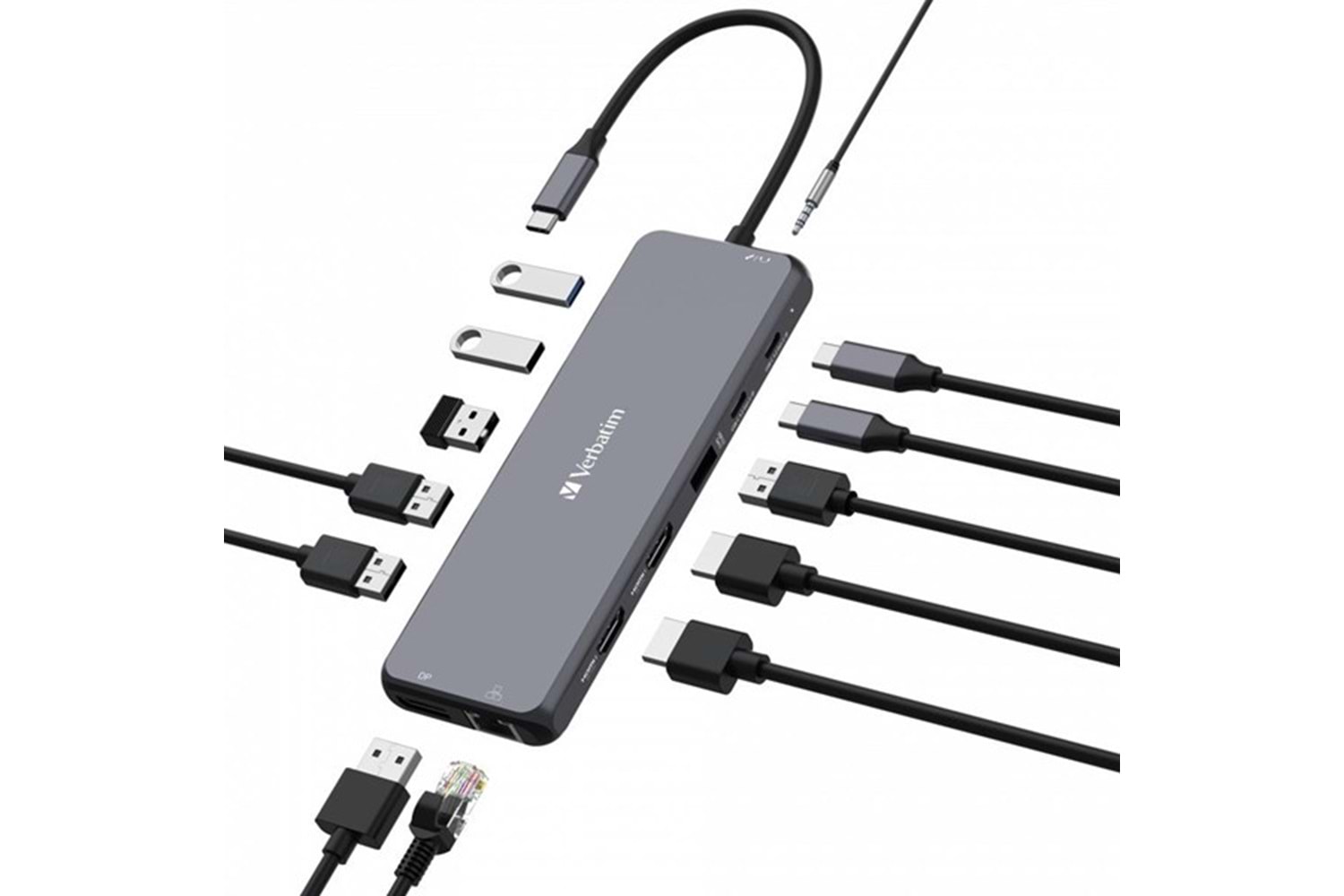 VERBATIM CMH-13 USB-C Pro Çok Bağlantı Noktalı Dock