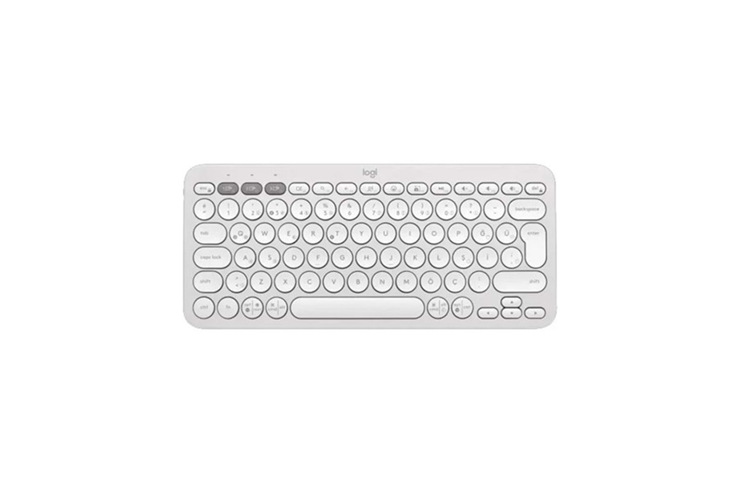 LOGITECH Pebble Keys 2 K380s 920-011860 Bluetooth Klavye Beyaz 