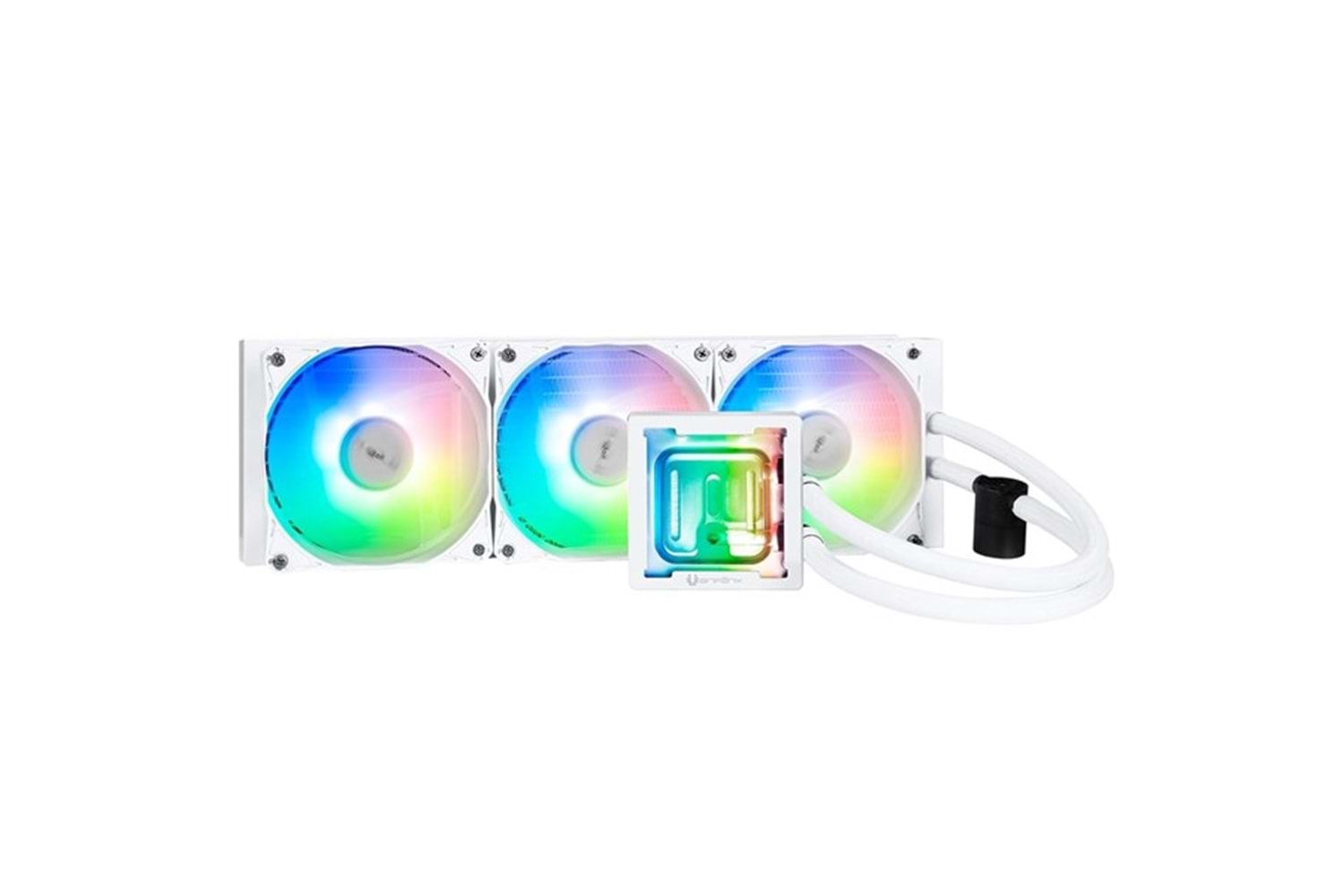 BITFENIX 360mm CUBE 360 AIO-360-WW27A-RP ARGB Sıvı Soğutmalı AM5-1851p İşlemci Fanı Beyaz