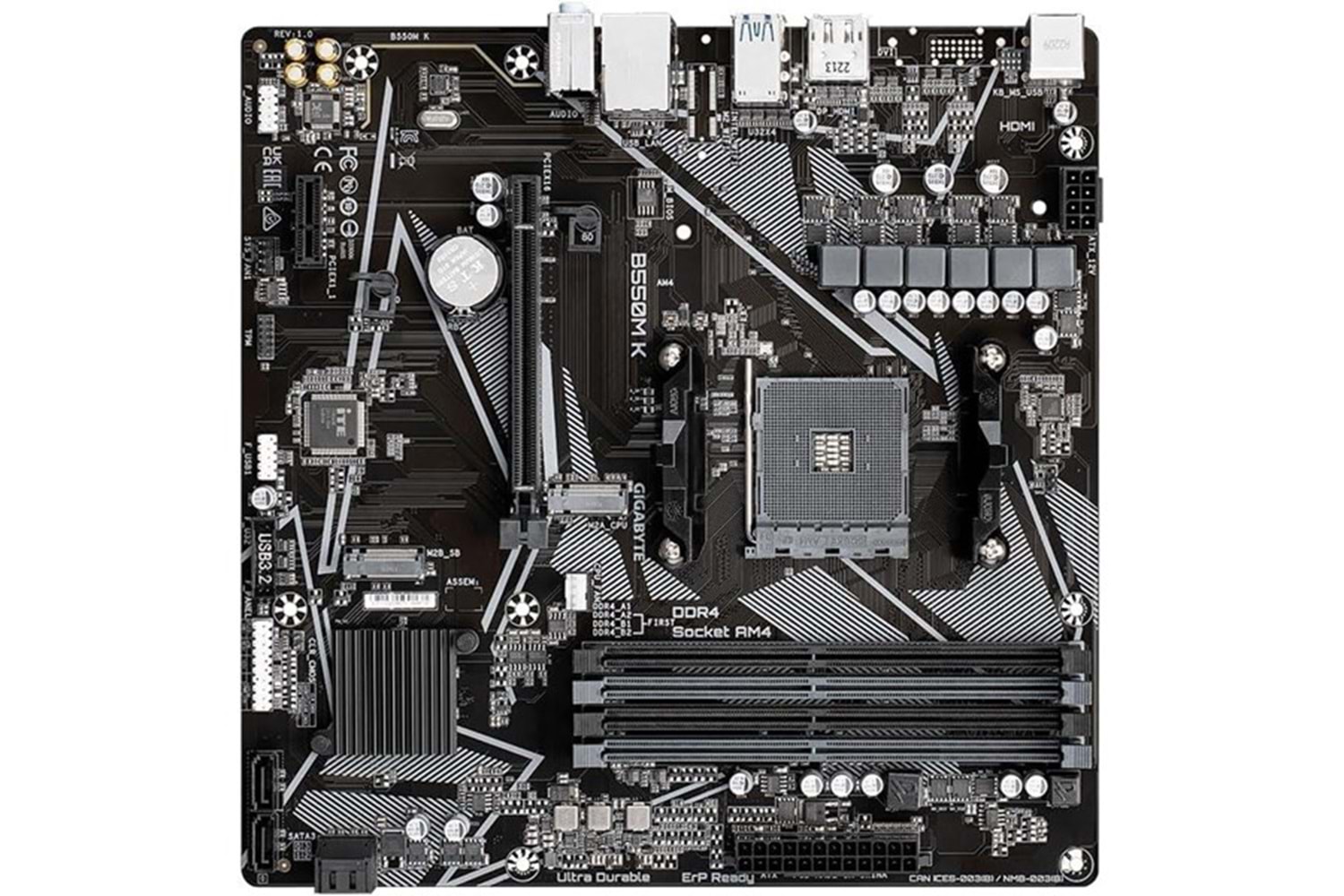 GIGABYTE B550M-K DDR4 HDMI-DP PCIE 4.0 AM4 mATX