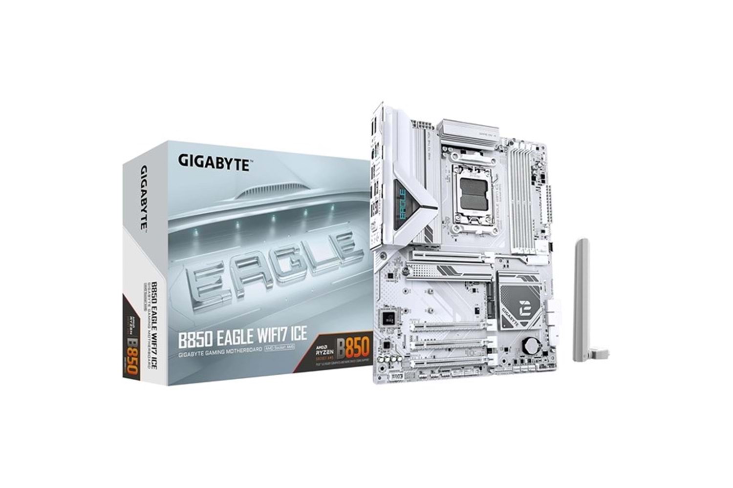 GIGABYTE B850 EAGLE WIFI7 ICE DDR5 HDMI-DP TYPEC PCIE 5.0 AM5 ATX BEYAZ