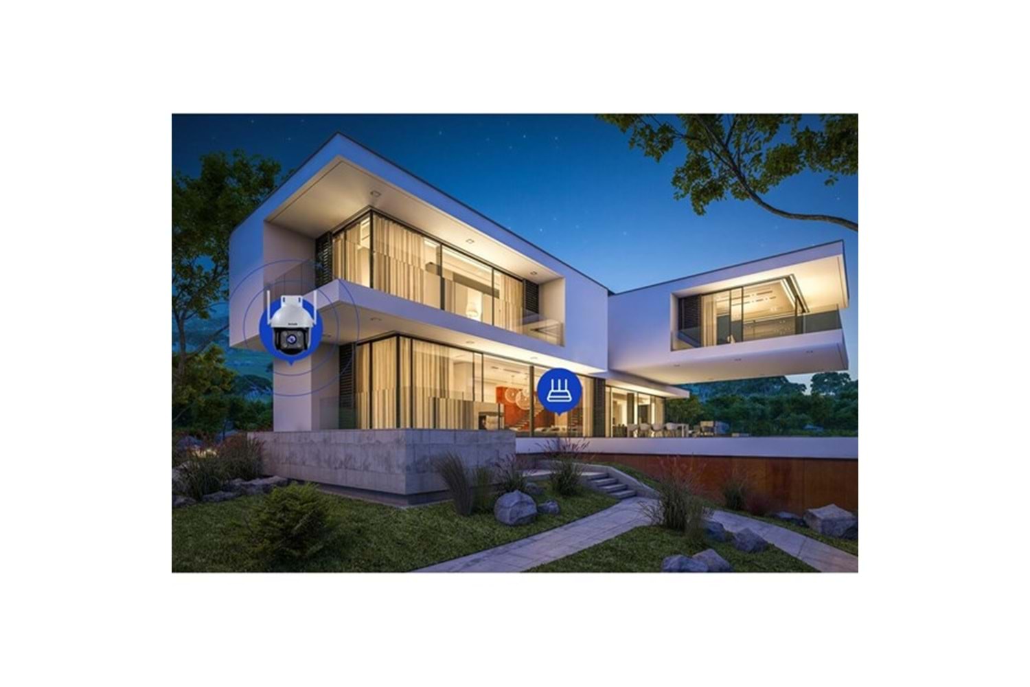 TENDA 2MP CH3 Kablosuz Outdoor Pan/Tilt IP Kamera