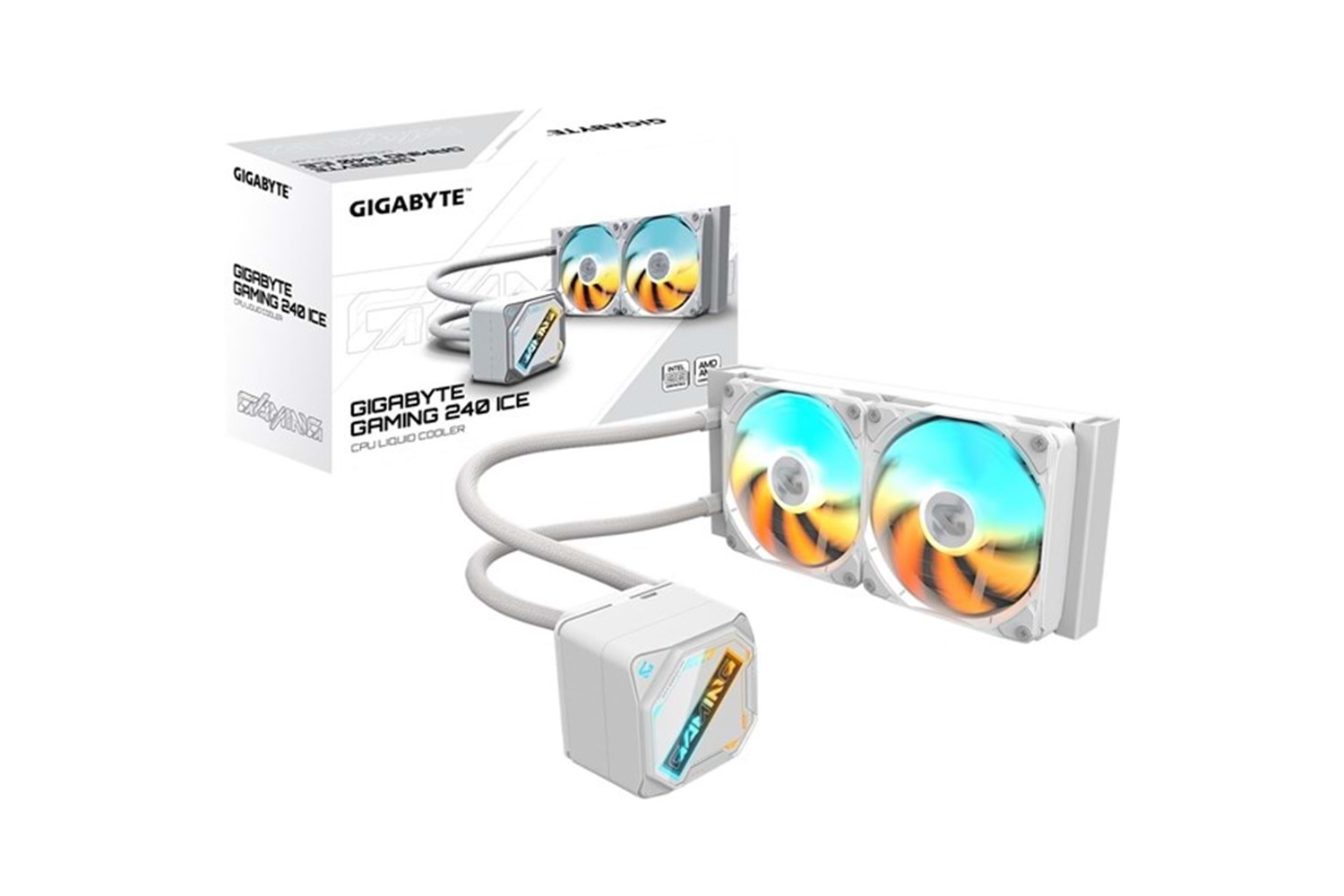 GIGABYTE 240MM GAMING 240 ICE ARGB AM5-1851P SIVI SOĞUTMALI İŞLEMCİ FANI BEYAZ