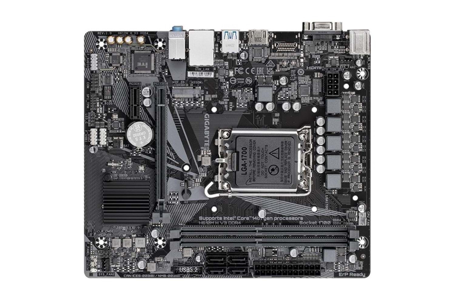GIGABYTE H610M H v3 DDR4 HDMI PCIE 4.0 1700p mATX