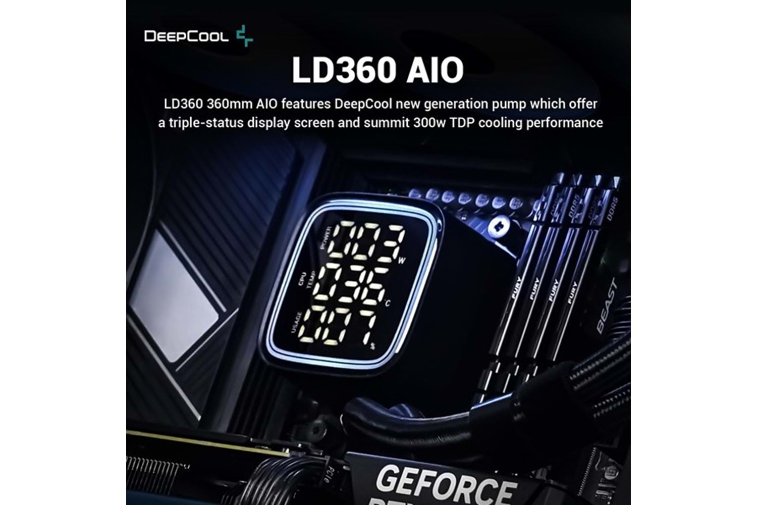 DEEPCOOL 360MM LD360 RGB AM5-1700P SIVI SOĞUTMALI İŞLEMCİ FANI