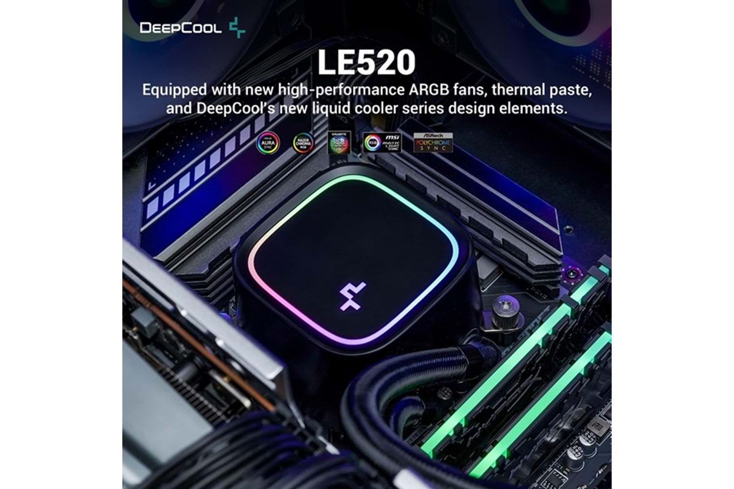 DEEPCOOL 240MM LE520 ARGB AM5-1700P SIVI SOĞUTMALI İŞLEMCİ FANI