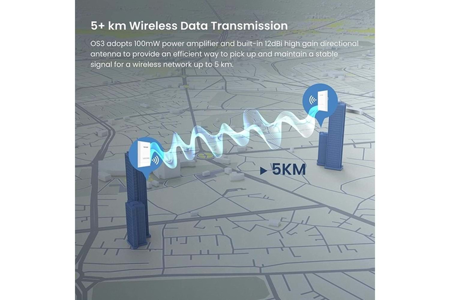 TENDA OS3-KIT 12dbi 867mbps 5ghz 5+km Harici Access Point 2-li Set