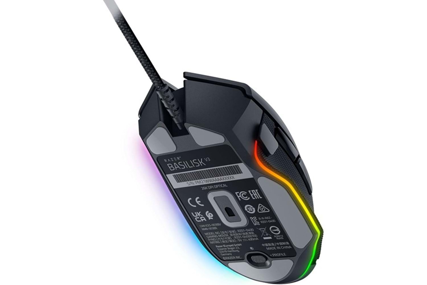 RAZER BASILISK V3 USB 26.000DPI Gaming Optic Mouse RGB RZ01-04000100-R3M1