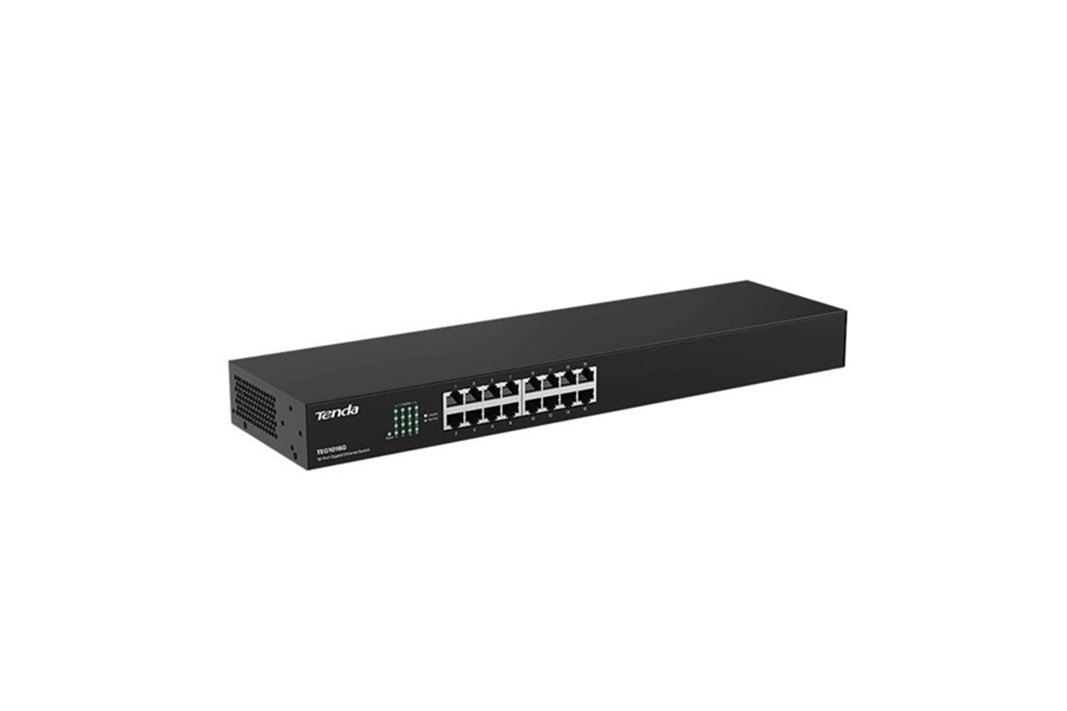 TENDA 16port TEG1016G Gigabit Yönetilemez Switch RackMount Çelik Kasa	
