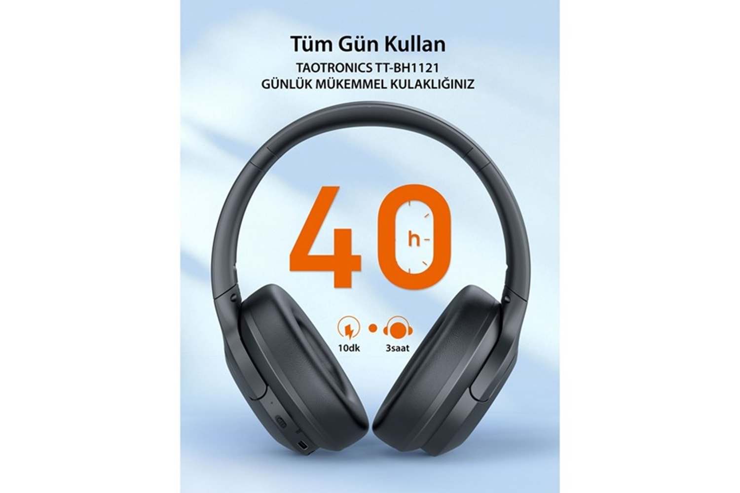Taotronıcs TT-BH1121 Kulaküstü Bluetooth Kulaklık Siyah