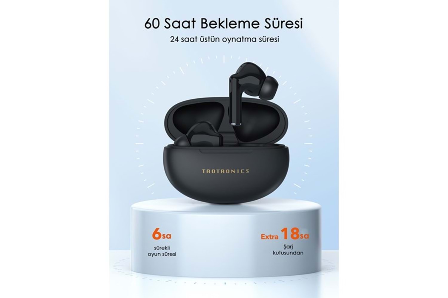 Taotronıcs TT-BH1122 Kablosuz Kulak İçi Kulaklık Siyah