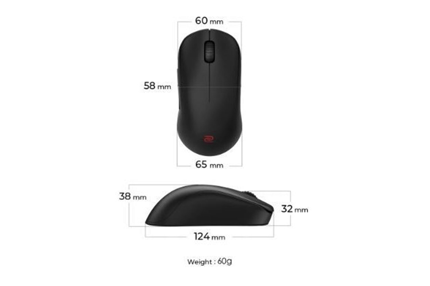 Zowıe U2 Kablosuz Usb 3200Dpı Gaming Mouse