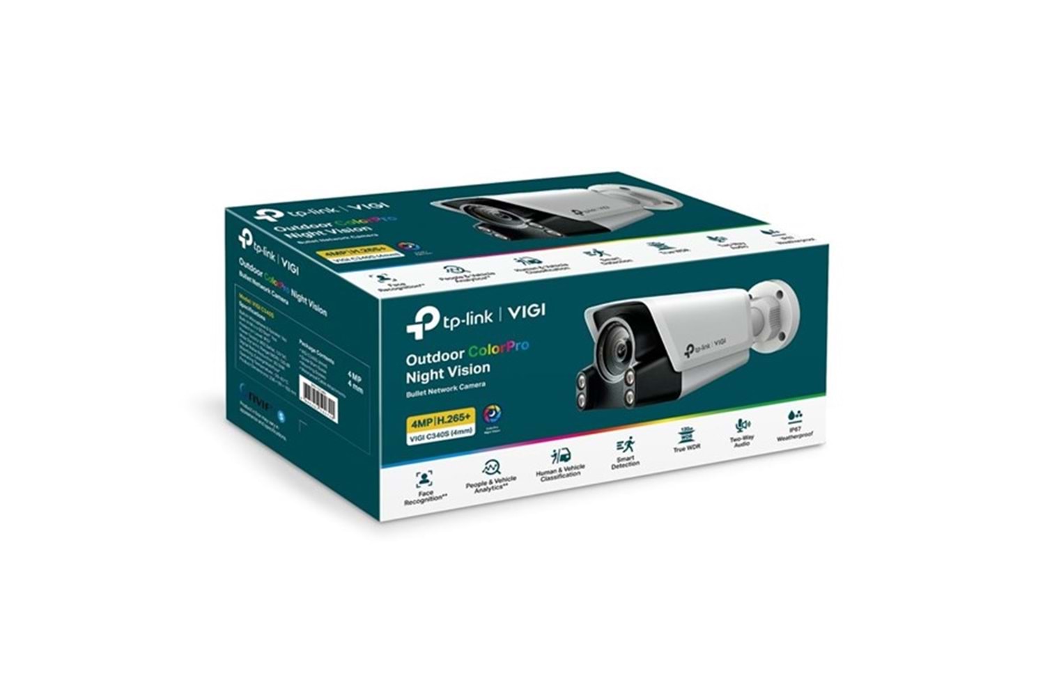 TP-LINK 4MP VIGI-C340S RENKLİ SESLİ BULLET IP KAMERA