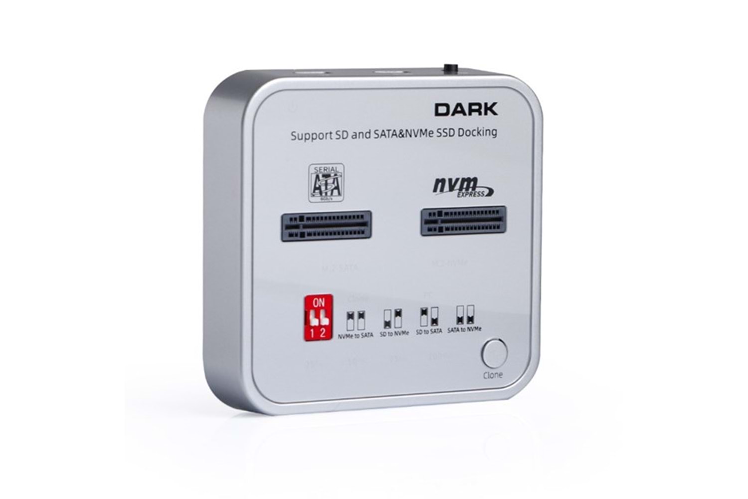 DARK DK-AC-DSDM2C M2 SSD Disk İstasyonu Klon ve SD Kart Destekli