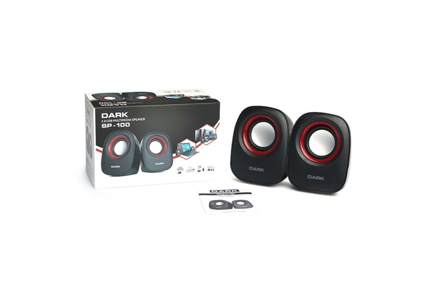 DARK SP100B 1 1 Multimedia USB Speaker Siyah