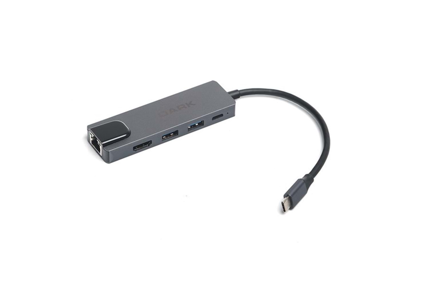 DARK DK-AC-U31X46 Type-C to Ethernet / HDMI / USB 3.0 - USB 2.0 / USB-C PD 65W Macbook Pro/Air & Notebook/Ultrabook için Port Çoklayıcı HUB