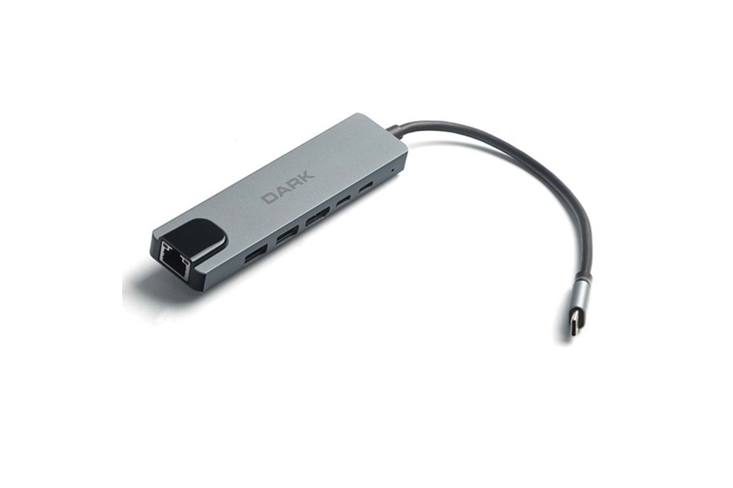 DARK DK-AC-U31X47 Type-C to Ethernet / HDMI / USB 3.0 - USB 2.0 / USB-C PD 100W Macbook Pro/Air & Notebook/Ultrabook için Port Çoklayıcı HUB
