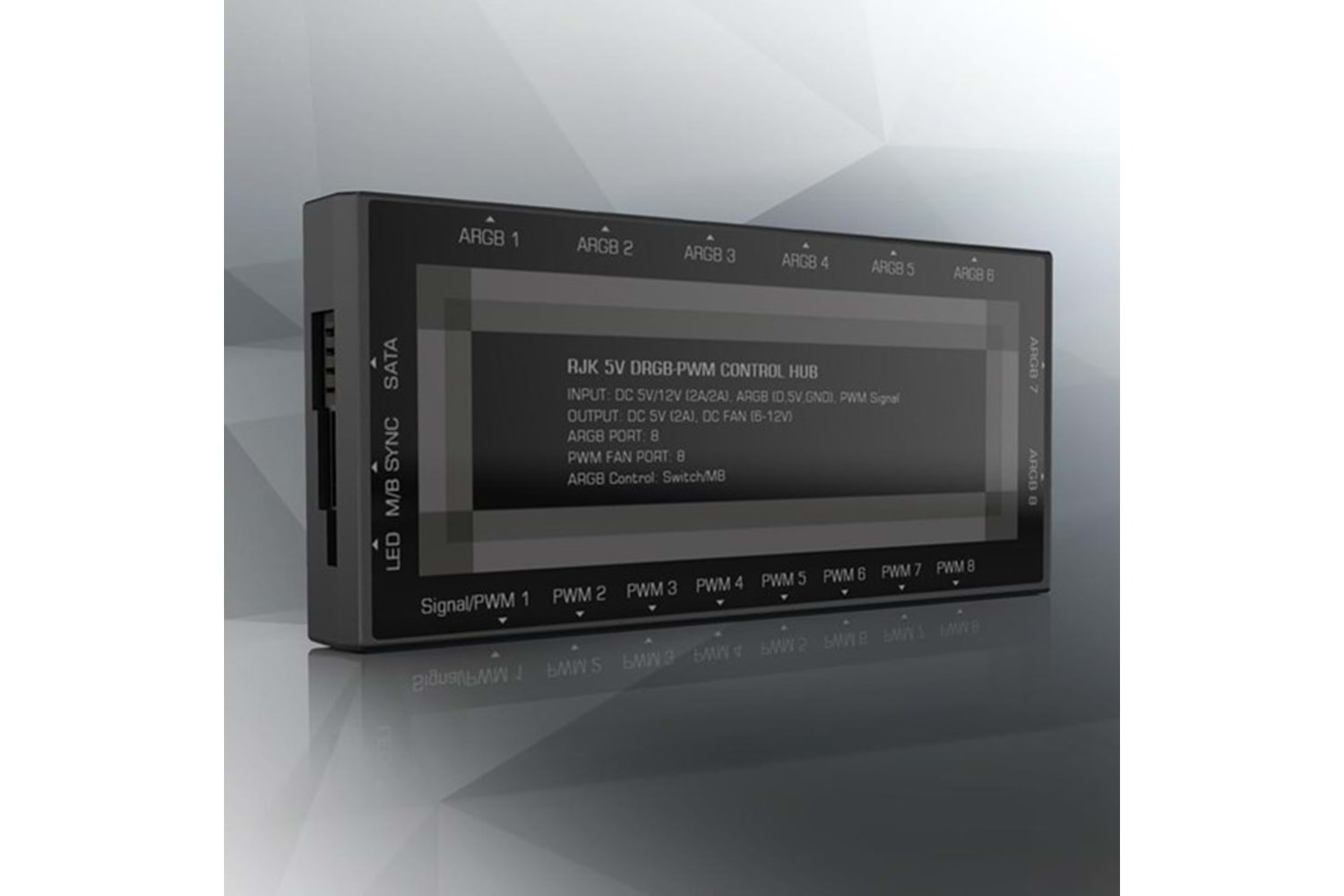 RAIJINTEK RJK 5V ARGB-PWM Fan Kontrolcü 8 Port PWM + 8 Port ARGB Bağlantı Noktası (0R40B00225)