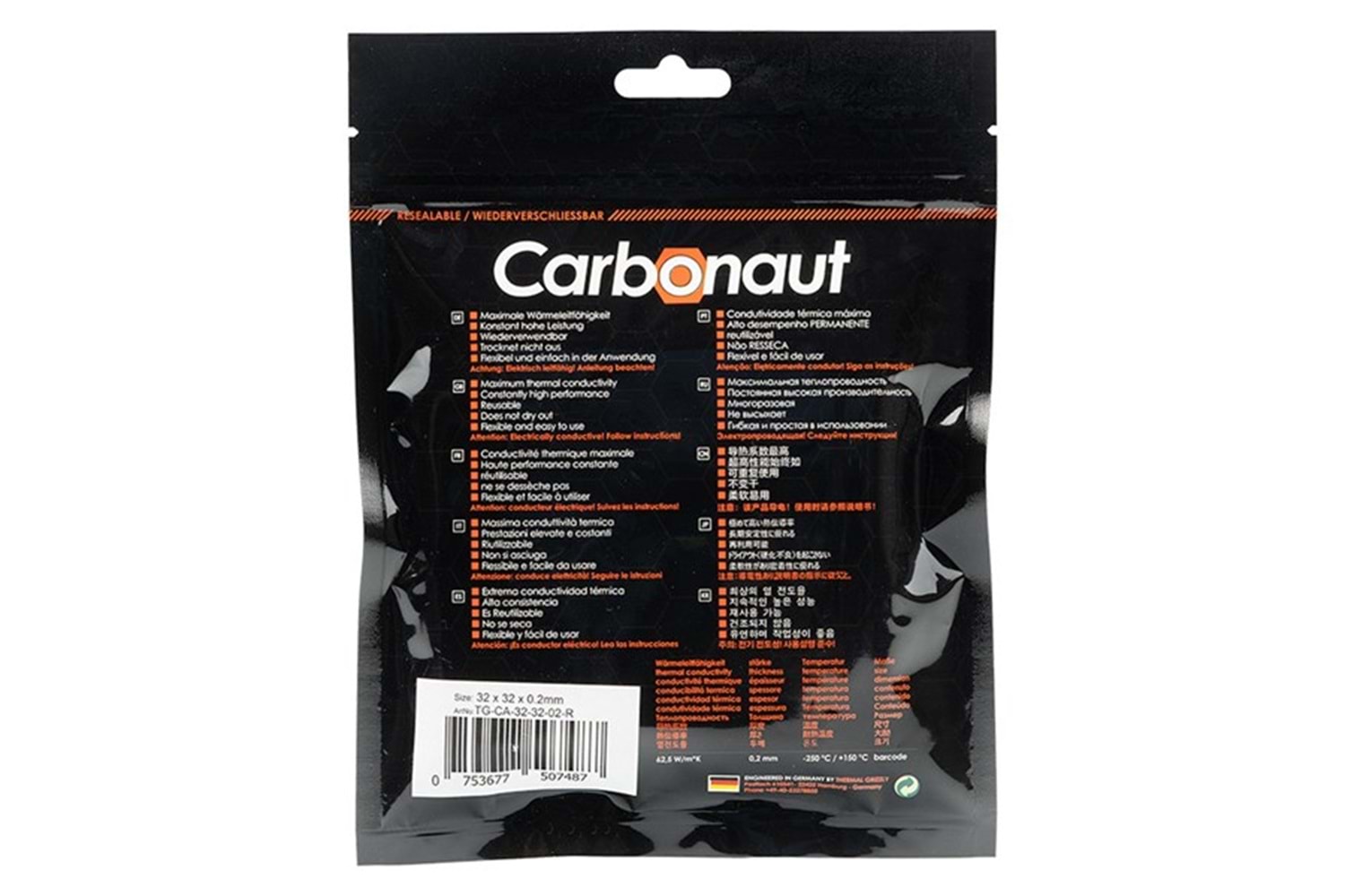 Thermal Grizzly Carbonaut TG-CA-32-32-02-R 32x32x0.2mm Termal PAD 