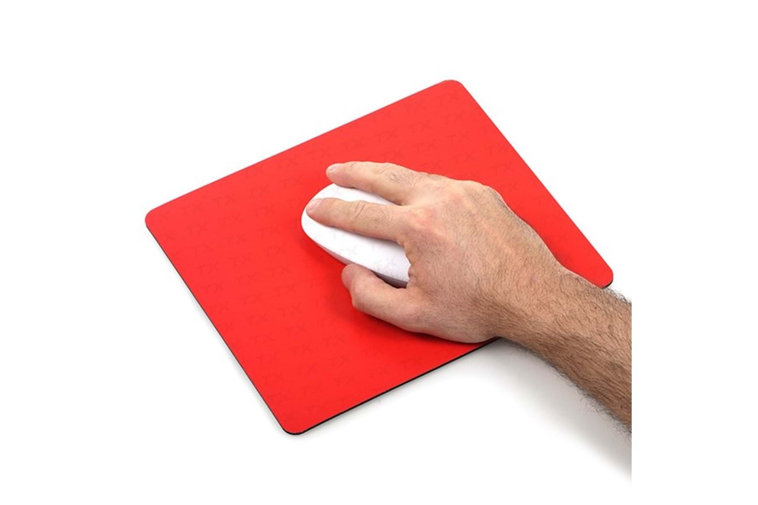 TX Flat Line Yarı Sert Üst Yüzeyli Slim Kırmızı MousePad (240x200mm)