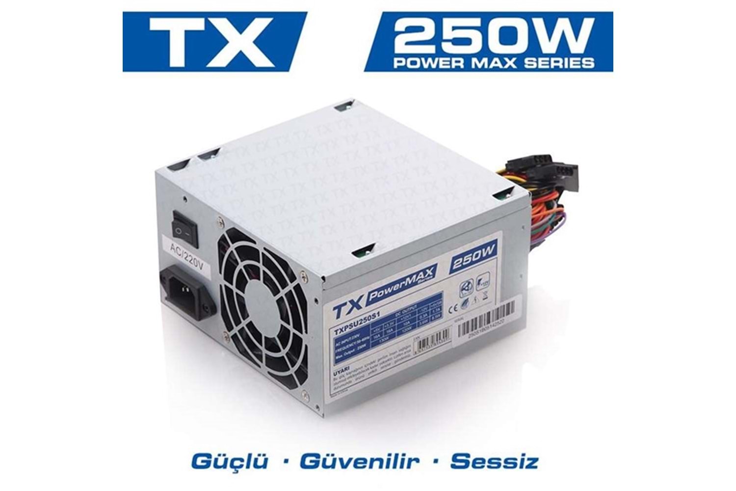 TX 250W POWERMAX TXPSU2501 8CM FANLI POWER SUPPLY