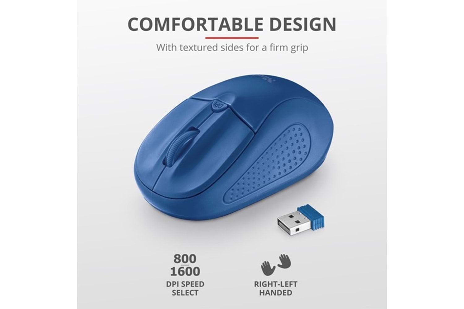 Trust Primo 20786 Usb 1600 Dpı Mavi Kablosuz Mouse