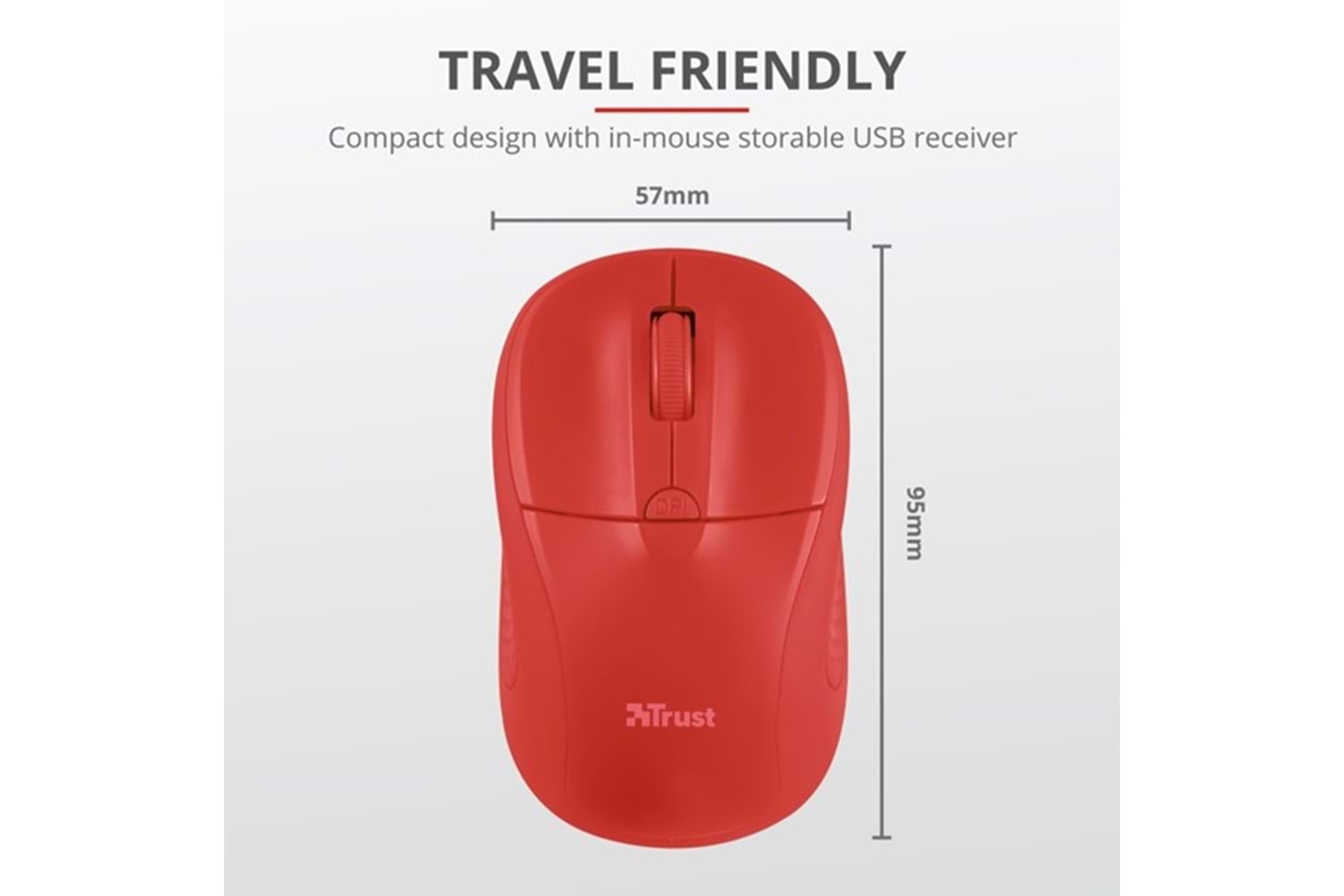 Trust Primo 20787 Usb 1600 Dpı Kırmızı Kablosuz Mouse