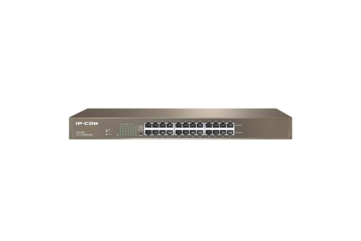 IP-COM 24port IP-G1024D Gigabit Yonetilemez Rack Mount Switch Metal Kasa