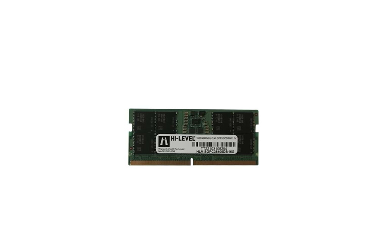 HI-LEVEL 16GB DDR5 4800MHZ CL40 NOTEBOOK RAM HLV-SOPC38400D5/16G