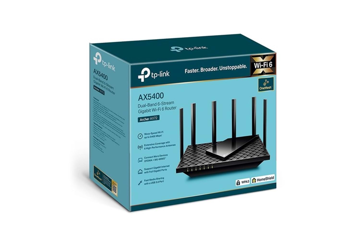 TP-LINK ARCHER AX72 AX5400 WIFI-6 EV OFİS TİPİ ROUTER