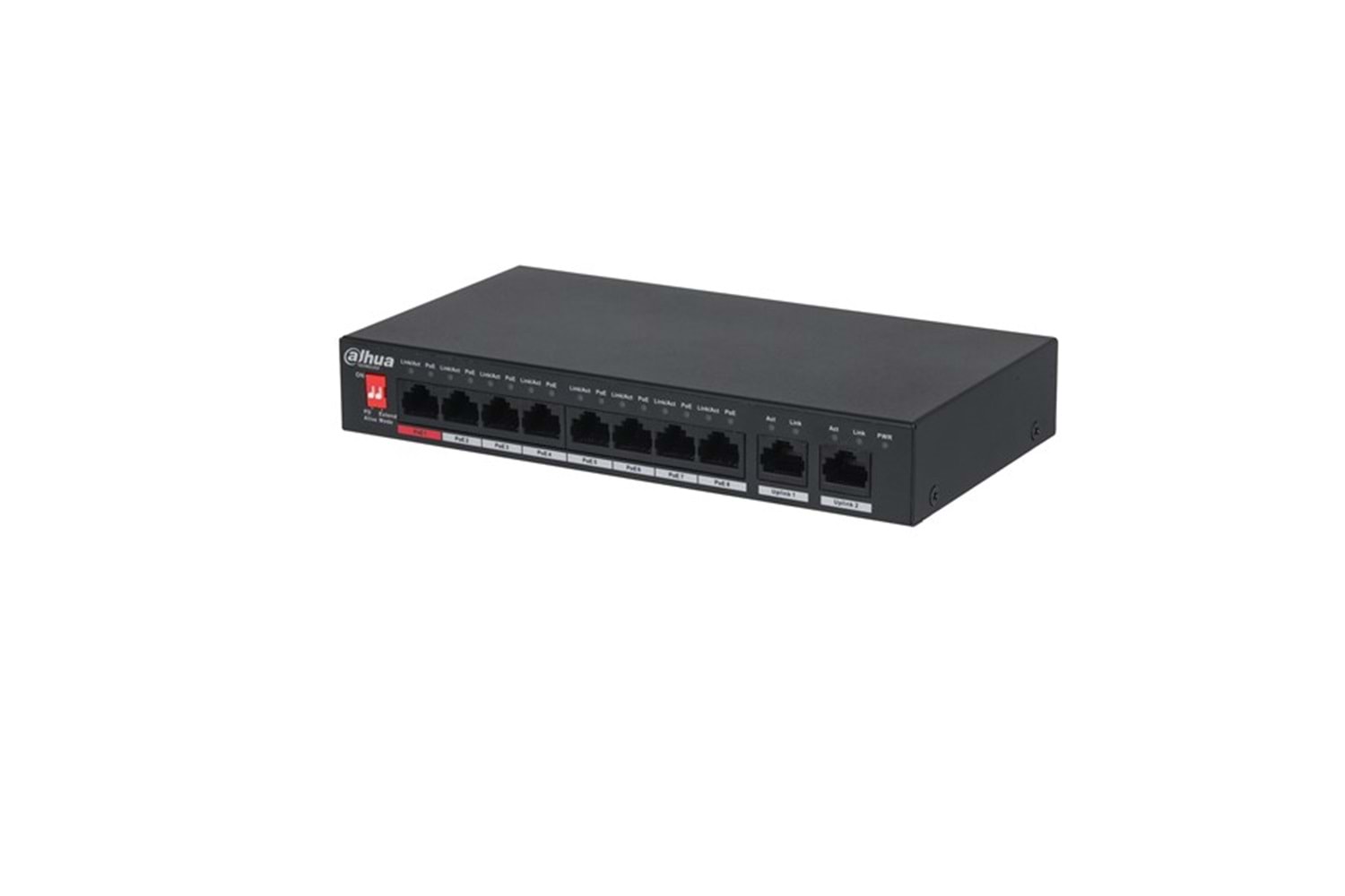 DAHUA 8port 96w FULL PoE DH-PFS3010-8ET-96 10/100 2X-Gigabit Yönetilemez Switch	